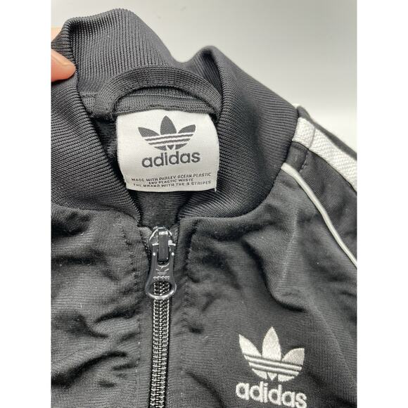 Adidas Youth Kids Adicolor SST Black Track Jacket Trefoil Zip Size 4T - Picture 2 of 5